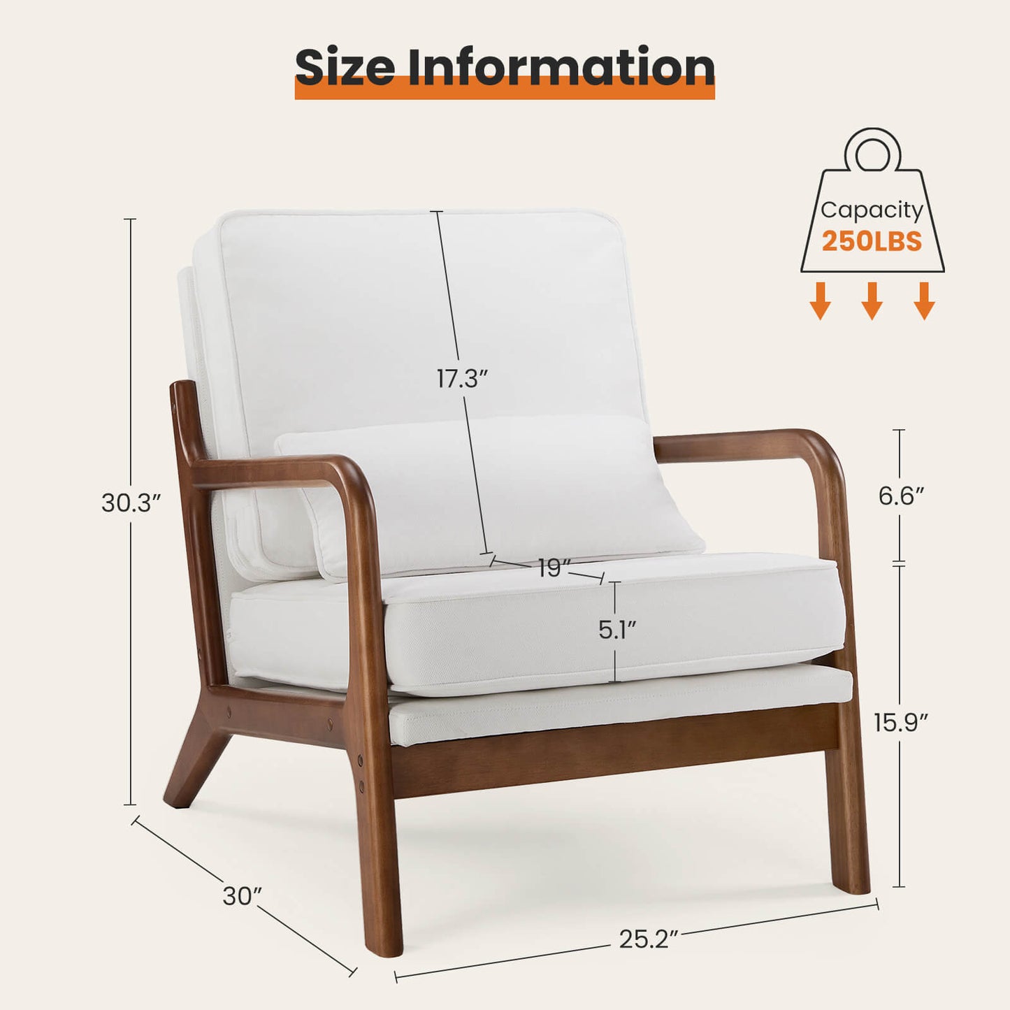 Sweetcrispy Mid Century Modern Recliner for Living Room