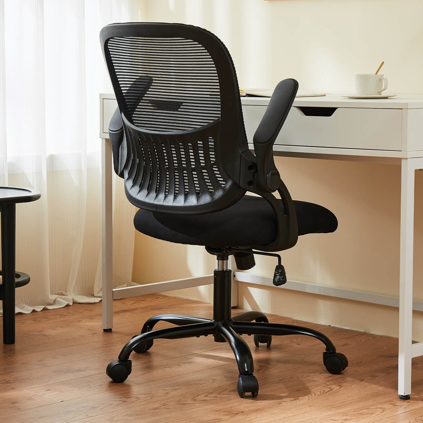 Sweetcrispy Office Chair with Wheels Reversible Armrests