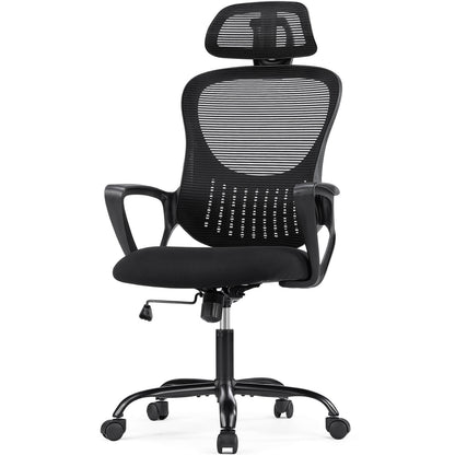 Sweetcrispy Office Chair High Back with Adjustable Headrest for Office