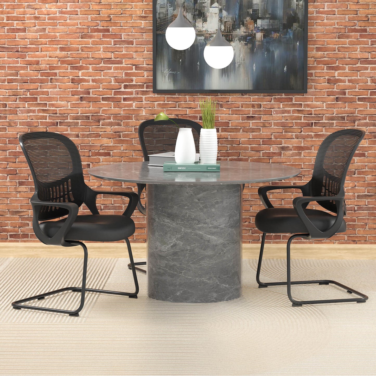 Sweetcrispy Office Chair with Armrests