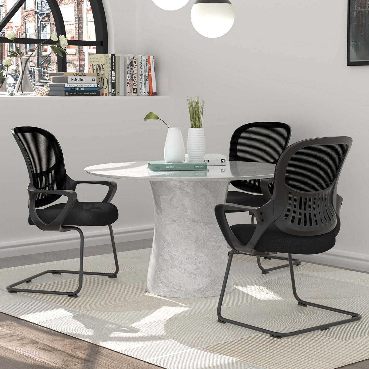 Sweetcrispy Office Chair with Armrests