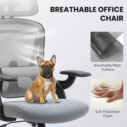 Sweetcrispy Office Chair 120° Tilt with Flip-Up Armrests for Offices