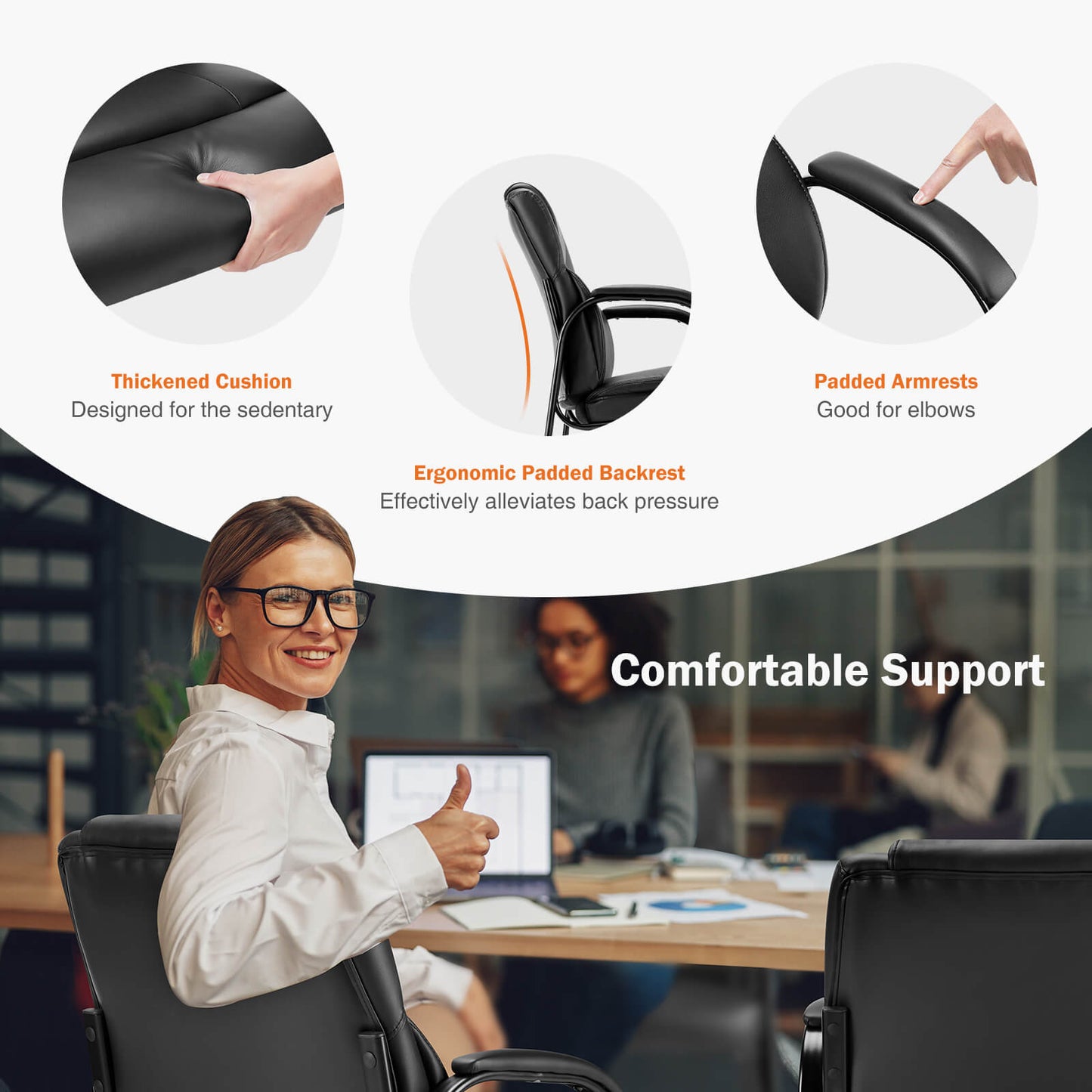 Sweetcrispy Conference Room Guest Chair for Meeting Rooms