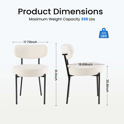 Sweetcrispy Dining Chair Set of 4 Soft Cushions for Dining Room