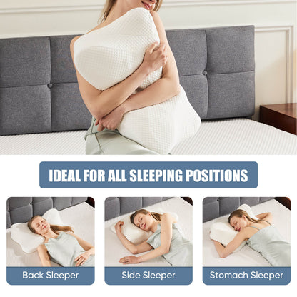 Sweetcrispy Cervical Pillow Memory Foam for Improved Sleep Comfort