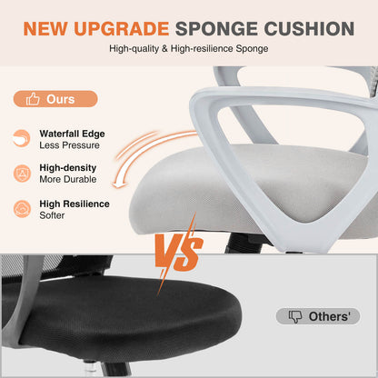 Sweetcrispy Office Chair with Lumbar Support and Armrests