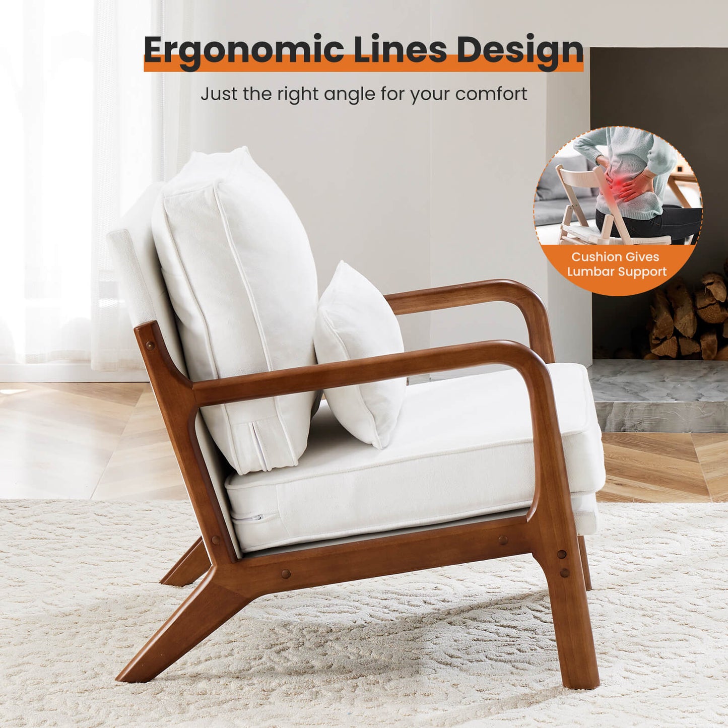 Sweetcrispy Mid Century Modern Recliner for Living Room