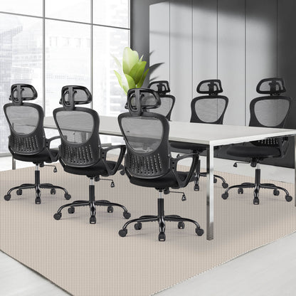 Sweetcrispy Office Chair High Back with Adjustable Headrest for Office