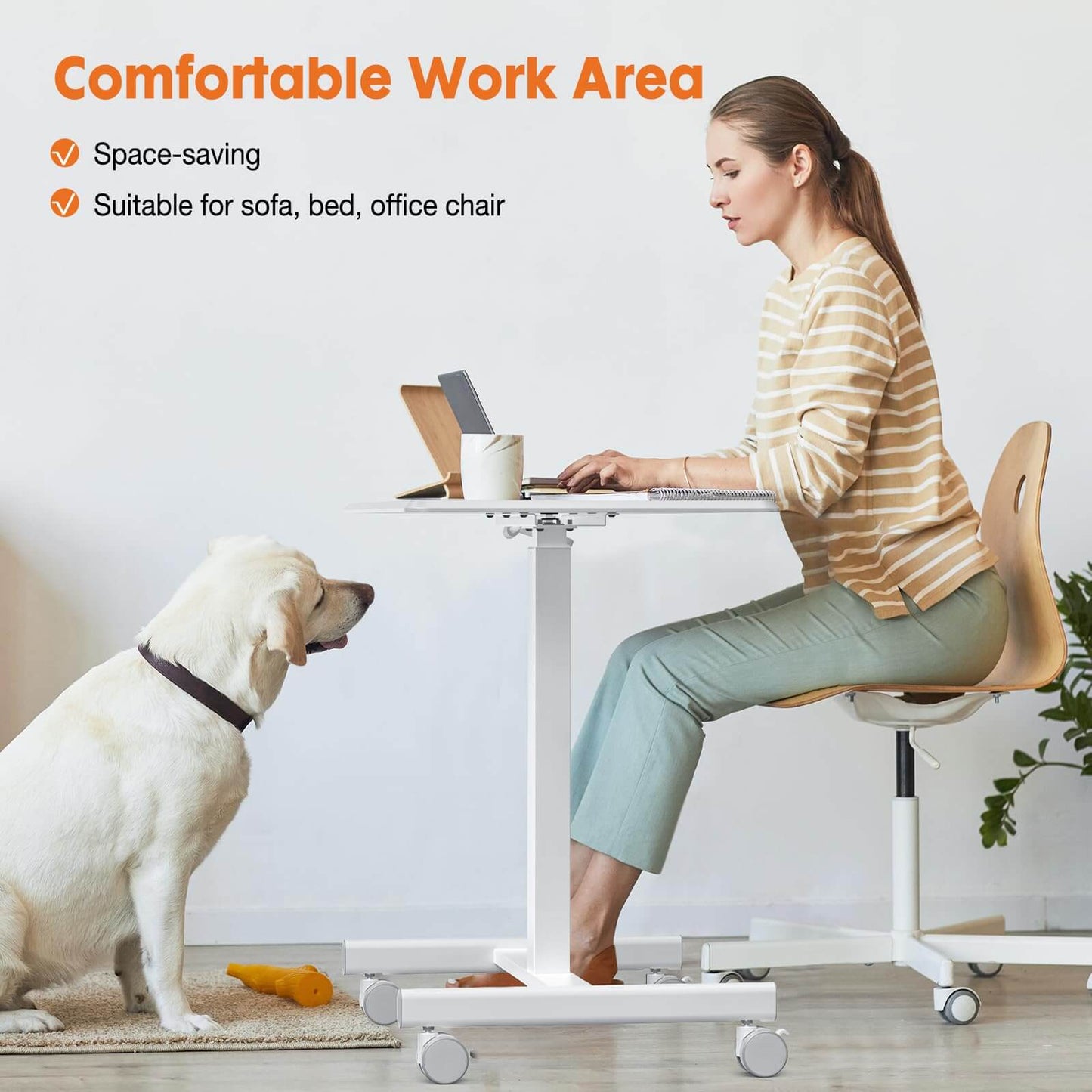 Sweetcrispy Adjustable Laptop Desk Bedside Table for Office