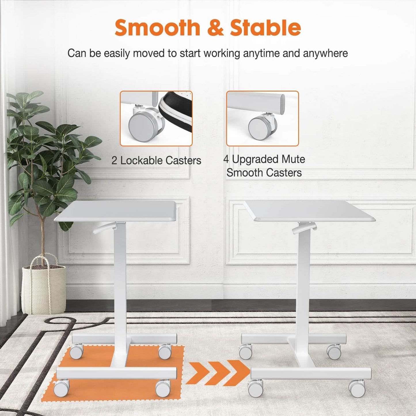 Sweetcrispy Adjustable Laptop Desk Bedside Table for Office