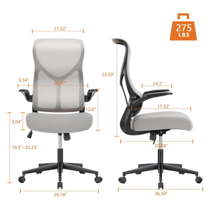 Sweetcrispy Computer Chair Mesh Back for Home Office