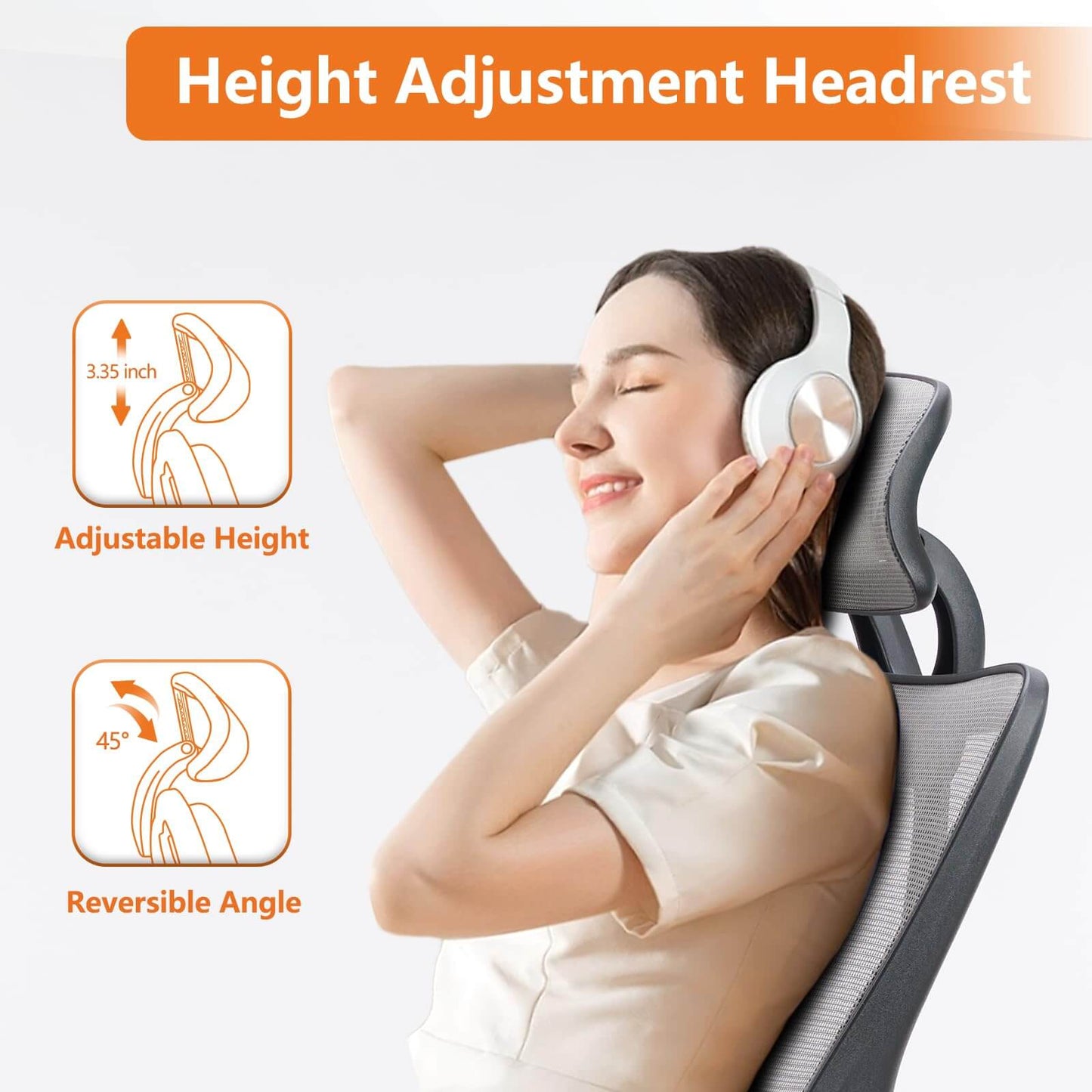 Sweetcrispy Office Chair Tilts 135° for Home and Office