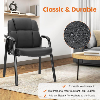 Sweetcrispy Reception Chair with Armrests for Meeting Rooms