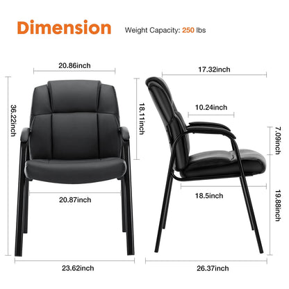 Sweetcrispy Reception Chair with Armrests for Meeting Rooms