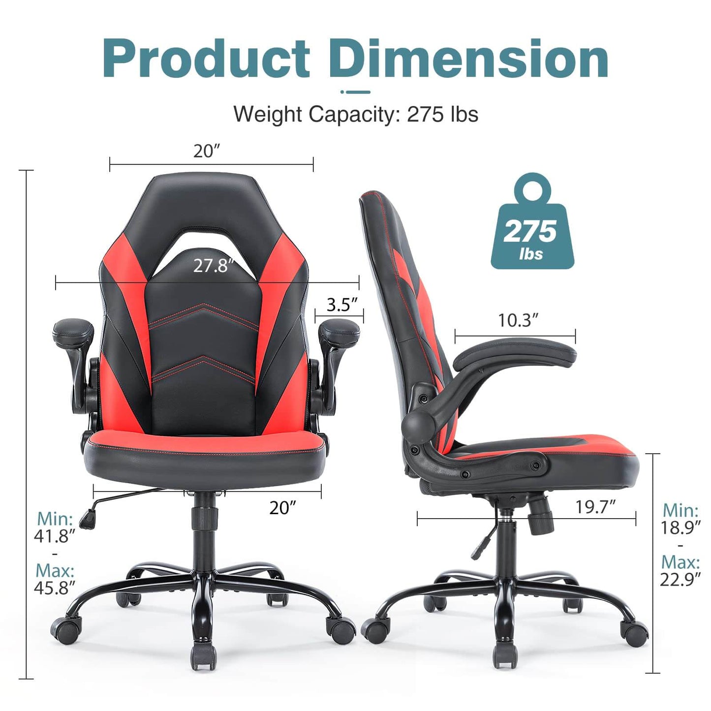 Sweetcrispy Gaming Chair Ergonomic for Bedroom