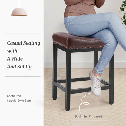 Sweetcrispy Saddle Bar Stool Soft Cushion for Dining Room