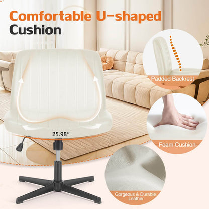 Sweetcrispy Ergonomic Swivel Office Chair with Lumbar Support