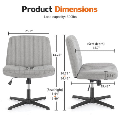 Sweetcrispy Ergonomic Swivel Office Chair with Lumbar Support